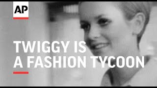 1960s Model Twiggy Becomes Fashion Tycoon [upl. by Jelene]