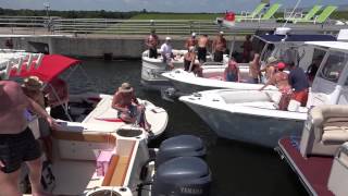 Boaters Pass Through the Pinopolis Lock for Parker Miracle House Foundation [upl. by Docia]