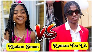 Khalani Simon Love Lani Vs Roman Too Lit Kinigra Deon Lifestyle Comparison [upl. by Kwan375]