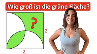 ⁉️ MATHE RÄTSEL GEOMETRIE  Berechne den grünen Inhalt des Quadrats Wie groß ist die grüne Fläche [upl. by Oivaf895]