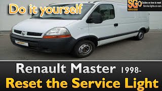 Renault Master  Nissan Primastar 1998 Service Light Reset [upl. by Elbag]