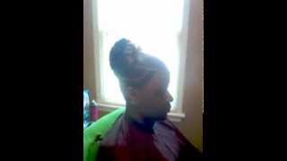 Close Cornrow Updo 4 ThinNo EdgesNaturalRelax [upl. by Deeraf]