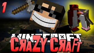 Minecraft CRAZY CRAFT 1  WTF IS THIS Minecraft Mod Survival [upl. by Hwang]