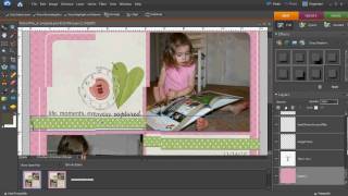 Finishing Touches to a Digital Scrapbook Page in Photoshop Elements 60 [upl. by Jaquith]