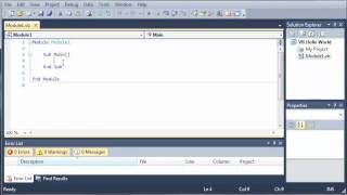 Visual Basic Tutorial  4  Hello World [upl. by Amihsat]