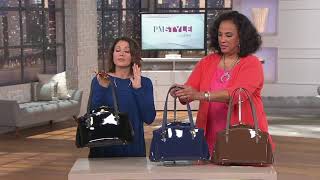 orYANY Patent Leather Satchel Handbag Karina on QVC [upl. by Dez]