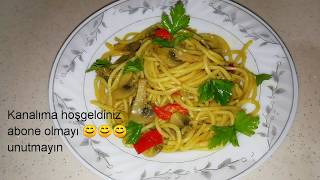 Köri soslu mantarlı spagetti makarna tarifi soslu makarna nasıl yapılır MANTARLI MAKARNA TARİFİ [upl. by Terena]