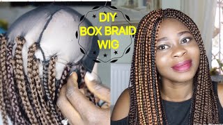 DIY BRAIDED CROCHET BOX BRAID WIG 2 WAYS [upl. by Aibar]