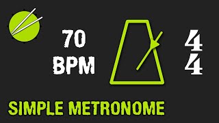 70BPM 44 Visual Metronome  Click Track  Beginner Drums [upl. by Odine]