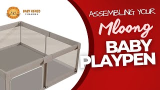 👶 Mloong  Baby Playpen with Mat  Assembly [upl. by Anewor981]