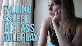 ASMR 💭 Falling Asleep in Class Roleplay soft speaking yawning breathing [upl. by Eceinej]