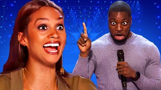 Dreams Come True Comedian Wins The GOLDEN BUZZER from His HERO on Americas Got Talent [upl. by Antipas232]