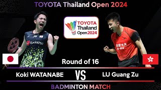 🔴LIVE SCORE  Koki WATANABE JPN vs LU Guang Zu CHN  Thailand Open 2024 Badminton [upl. by Airod736]