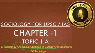 Sociology for UPSC  Emergence of Sociology  Chapter 1  Paper 1  Lecture 47 [upl. by Merill]