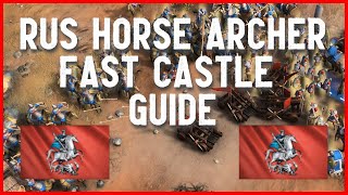 AOE4  Rus Build Order Horse Archer Fast Castle [upl. by Maurizio]