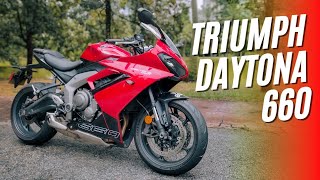 TRIUMPH DAYTONA 660  REVIEW DAN PUSING KELILING [upl. by Lubet]