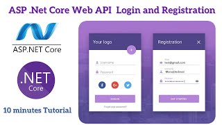 Login and Registration using ASPNET Core Web API and SQL Server  ASPNET Core Web API tutorial [upl. by Vic]