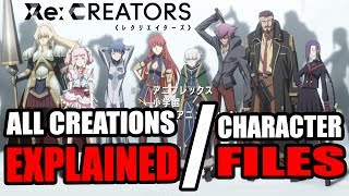 ALL RE CREATORS Creations amp Character Profiles EXPLAINED [upl. by Allehcim]