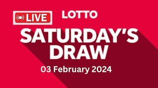 The National Lottery Lotto draw live results from Saturday tonight 03 February 2024  lotto live [upl. by Cosmo828]