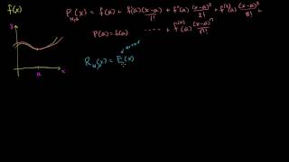 Error o residuo de una aproximación polinomial de Taylor [upl. by Teodorico]