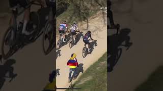 Mathieu Van der Poel INCREDIBLE STRADE BIANCHE 2021 mvdp cycling [upl. by Gnehp]