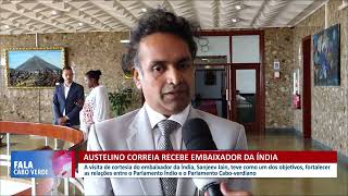 Visita de cortesia do embaixador da Índia a Cabo Verde  Fala Cabo Verde [upl. by Obe]