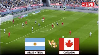 🔴LIVE  ARGENTINA vs CANADA I COPA AMERICA 2024 I SEMI FINAL FULL STREAMING I eFOOTBALL PES 21 [upl. by Appolonia]