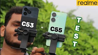 Realme C53 vs Realme C55  Comparison amp Test [upl. by Eeltrebor364]