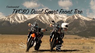 The Continental TKC80 Front Motorcycle Tire Review [upl. by Dermott]