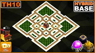 THE NEW BEST TH10 Base 2023 Copy Link COC Town Hall 10 HybridTrophyFarming Base  Clash of Clans [upl. by Laeahcim]