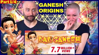 🐘🧡 Bal Ganesha REACTION by foreigners  Ganesha Cartoon Stories History [upl. by Aikemahs]