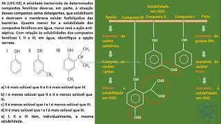 CAP 06  EXER 56  UFCCE A atividade bactericida de determinados compostos fenólicos devese [upl. by Kamal404]