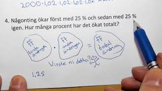 Matematik 1b 42 Några olika typer av uppgifter med förändringsfaktor Enkla och svåra [upl. by Mauldon822]