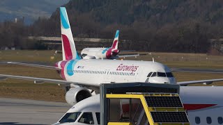 4K  Incredible Plane Spotting  at the LOWI Innsbruck Airport [upl. by Niliak]