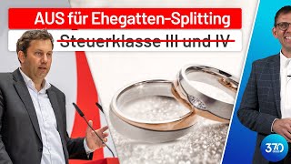 SPD Abschaffung Ehegattensplittung und Steuerklassen 3 und 5 Steuererhöhungen für Gleichstellung [upl. by Broek110]