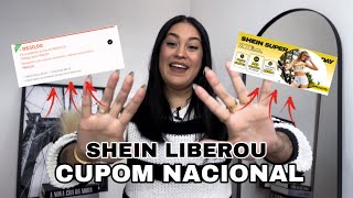 SHEIN LIBEROU CUPOM NACIONAL INTERNACIONAL E FRETE GRÁTIS [upl. by Larentia]