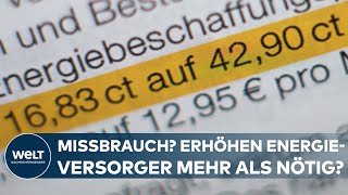 ENERGIEKRISE Preisdeckel und plötzlich drehen die Energieversorger an der Preisschraube [upl. by Yeo]