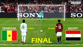 Senegal vs Egypt  Penalty Shootout  السنغال ضد مصر  AFCON 2022 Final  Mane vs Salah  PES 2021 [upl. by Burny37]