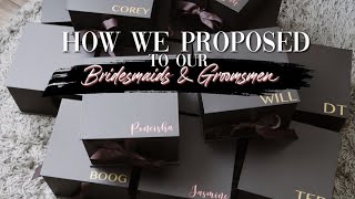 We Proposed DIY Bridal Party Boxes  Tamra Sade [upl. by Adlesirhc]