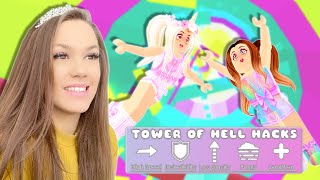 USING ALL THE HACKS IN TOWER OF HELL with IAMSANNA Roblox Roleplay [upl. by Marcellina]