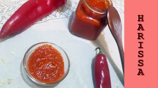 Harissa sauce  Hot Chili Pepper Paste recipe  Recette de Harissa ou Hrissa  هريسة [upl. by Nodnarg]