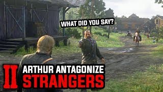 Arthur Antagonize Strangers Compilation Harassing People in Valentine  Red Dead Redemption 2 [upl. by Aysa]