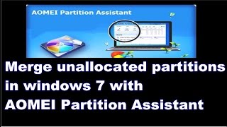 How to Recover unallocated partitions in windows 7  AOMEI Partition Assistant [upl. by Suanne357]