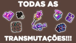 Terraria 144 I TODAS as transmutações do shimmer terraria tutorial guia [upl. by Lenehc]