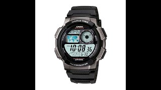 Casio AE1000W1AVWorldtimeDigital Watch Review [upl. by Anaitsirk49]