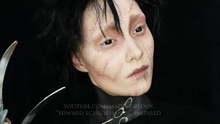 Edward Scissorhands Makeup Tutorial [upl. by Kelton]