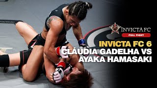 Full Fight  Claudia Gadelha Goes to War Against Ayaka Hamasaki  Invicta FC 6 [upl. by Leonore]