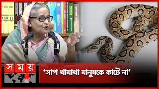 মানুষকেই ভয় সাপকে নয় প্রধানমন্ত্রী  PM Shekih Hasina  Russells viper  Snake  Somoy TV [upl. by Rochemont902]