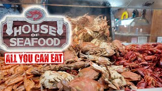 2895 for All You Can Eat Crawfish SoftShell Blue Crab Oysters amp More  House of Seafood Buffet [upl. by Ikim]