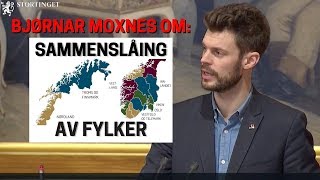 Bjørnar Moxnes R om tvangssammenslåing av fylker [upl. by Neelear]